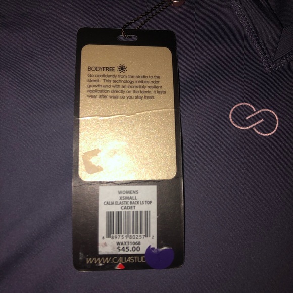 Calia Elastic Back Long Sleeve Cadet - Picture 5 of 7